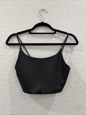 Alice + Olivia Black Spaghetti-Strap Camisole